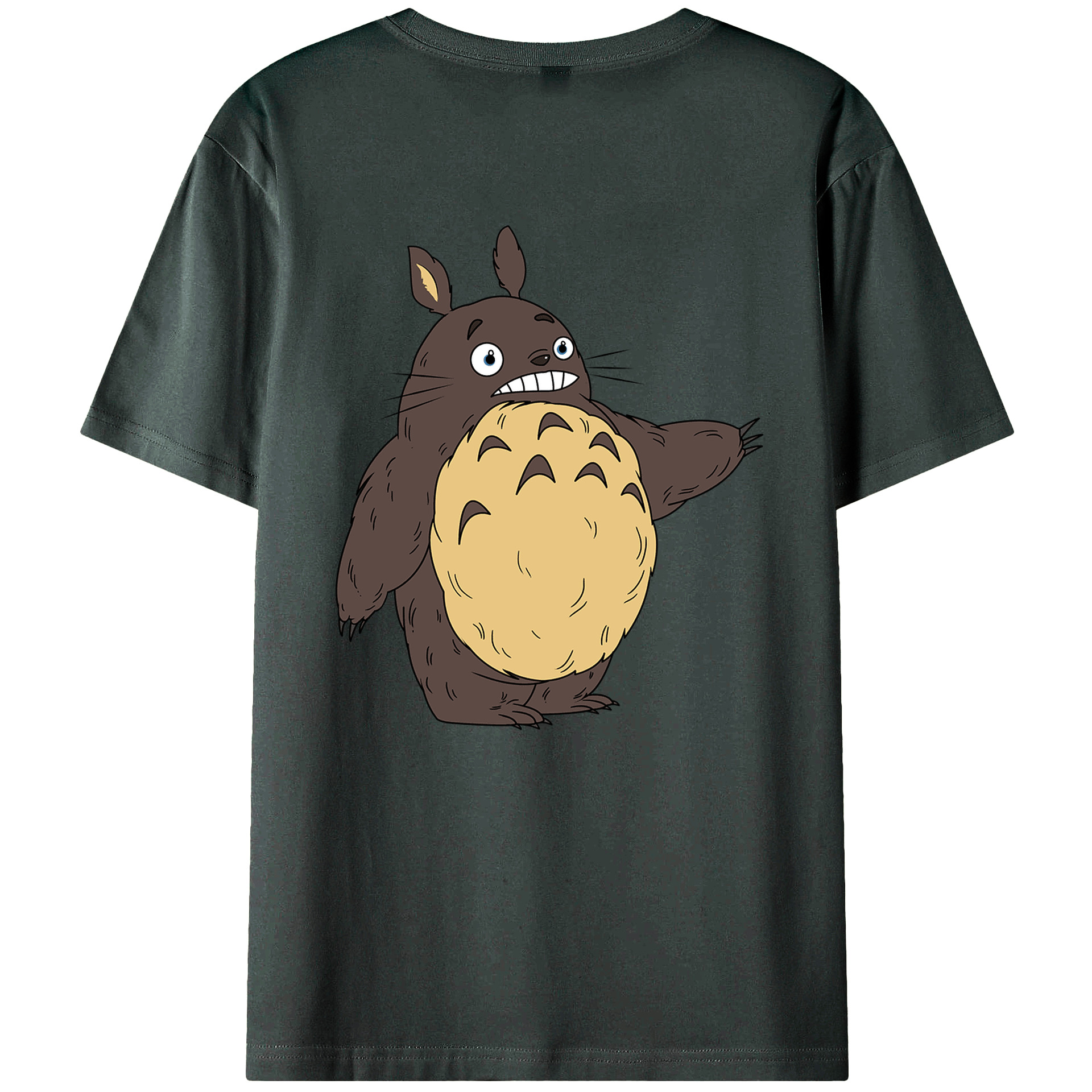 （画像用） となりのトトロ 草壁メイ 草壁サツキ My Neighbor Totoro Satsuki Kusakabe Mei Kusakabe 綿100％ メンズ半袖Tシャツ（バックプリント） 通気性